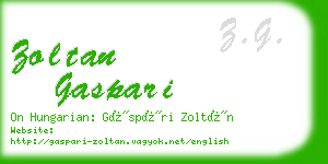 zoltan gaspari business card